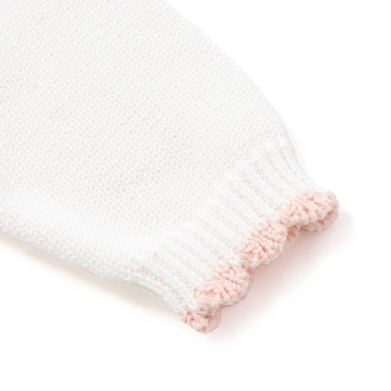 SLAP SLIP baby (スラップスリップ) 「 フラワー刺繍コットンニットカーディガン」(70-80cm)  メール便対応可の画像