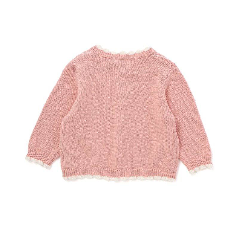 SLAP SLIP baby (スラップスリップ) 「 フラワー刺繍コットンニットカーディガン」(70-80cm)  メール便対応可の画像