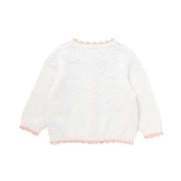 SLAP SLIP baby (スラップスリップ) 「 フラワー刺繍コットンニットカーディガン」(70-80cm)  メール便対応可の画像