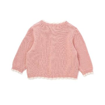 SLAP SLIP baby (スラップスリップ) 「 フラワー刺繍コットンニットカーディガン」(70-80cm)  メール便対応可の画像