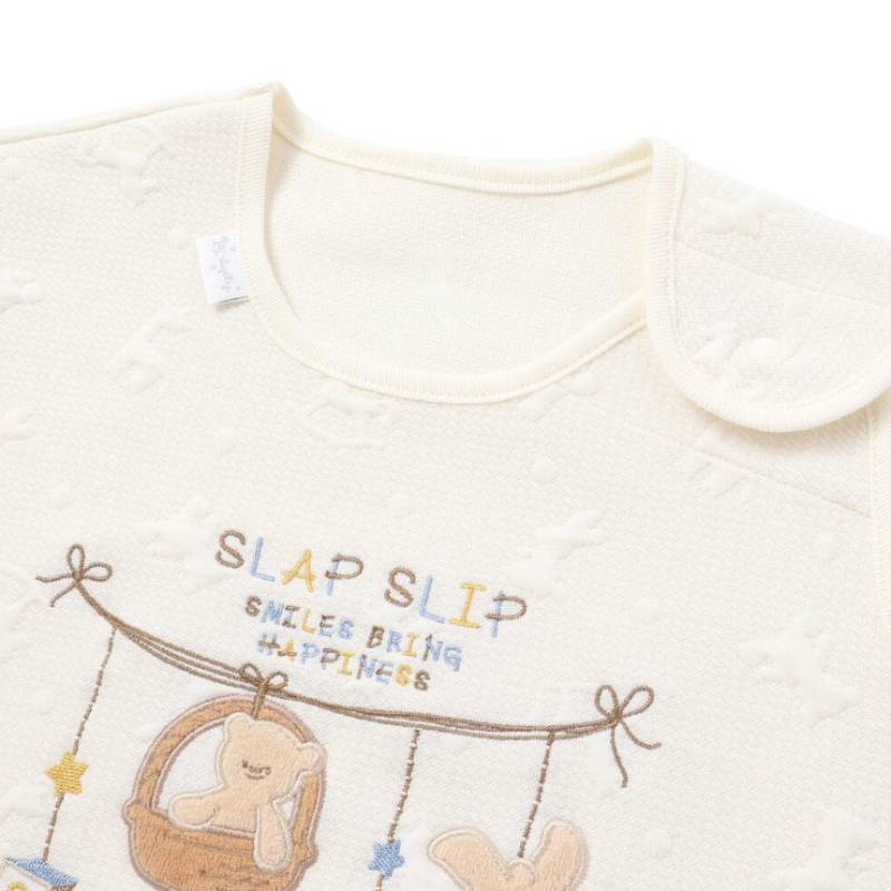 SLAP SLIP baby (スラップスリップ) 「 アニマルモチーフ刺繍キルティングスリーパー」FREEの画像
