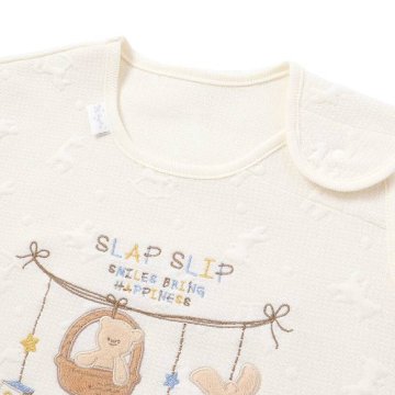 SLAP SLIP baby (スラップスリップ) 「 アニマルモチーフ刺繍キルティングスリーパー」FREEの画像