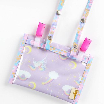 fafa 「SUNDAE スパンコール入り クリップ＆ショルダー紐付き 移動ポケット」(F) 【メール便送料198円対応可】の画像