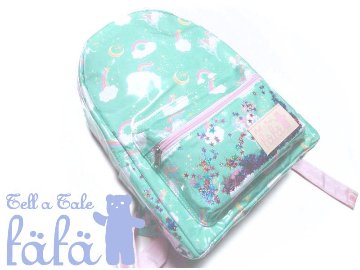 fafa リュックサック ミントUNICORN柄 MIRIELLE Mサイズ キッズサイズの画像