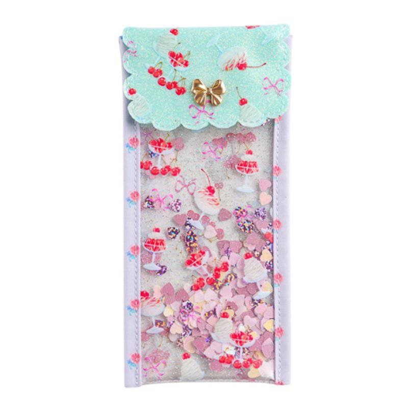 fafa 「CALLIE ROSE スパンコール入り クリアラメ 縦型ペンケース」(F) 【メール便送料198円対応可】の画像