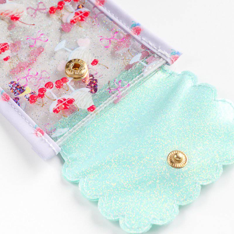 fafa 「CALLIE ROSE スパンコール入り クリアラメ 縦型ペンケース」(F) 【メール便送料198円対応可】の画像
