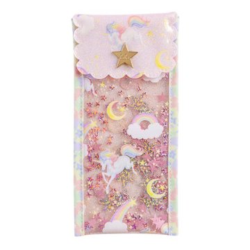 fafa 「CALLIE ROSE スパンコール入り クリアラメ 縦型ペンケース」(F) 【メール便送料198円対応可】の画像