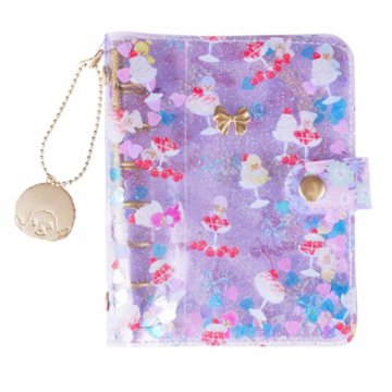 fafa 「LUNAROSE 【モンチッチコラボ】スパンコール入り クリアラメ ミニサイズバインダーポーチ」(F) 【メール便送料198円対応可】の画像