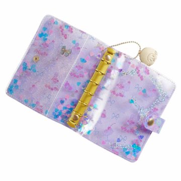 fafa 「LUNAROSE 【モンチッチコラボ】スパンコール入り クリアラメ ミニサイズバインダーポーチ」(F) 【メール便送料198円対応可】の画像