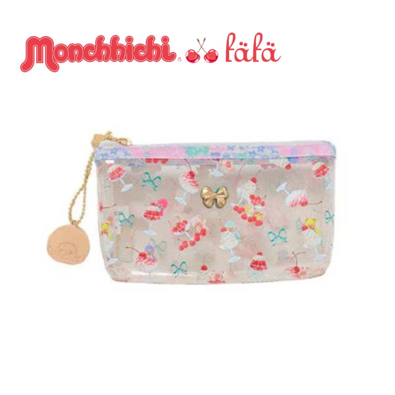 fafa「【モンチッチコラボ】DONNA クリアラメPVCペンケース」（F）メール便送料198円対応可の画像