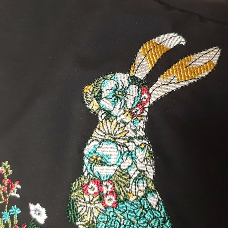 SUPER HAKKA glanta「かくれんぼうさぎ刺繍2WAYソフトショルダーバッグ」Fの画像