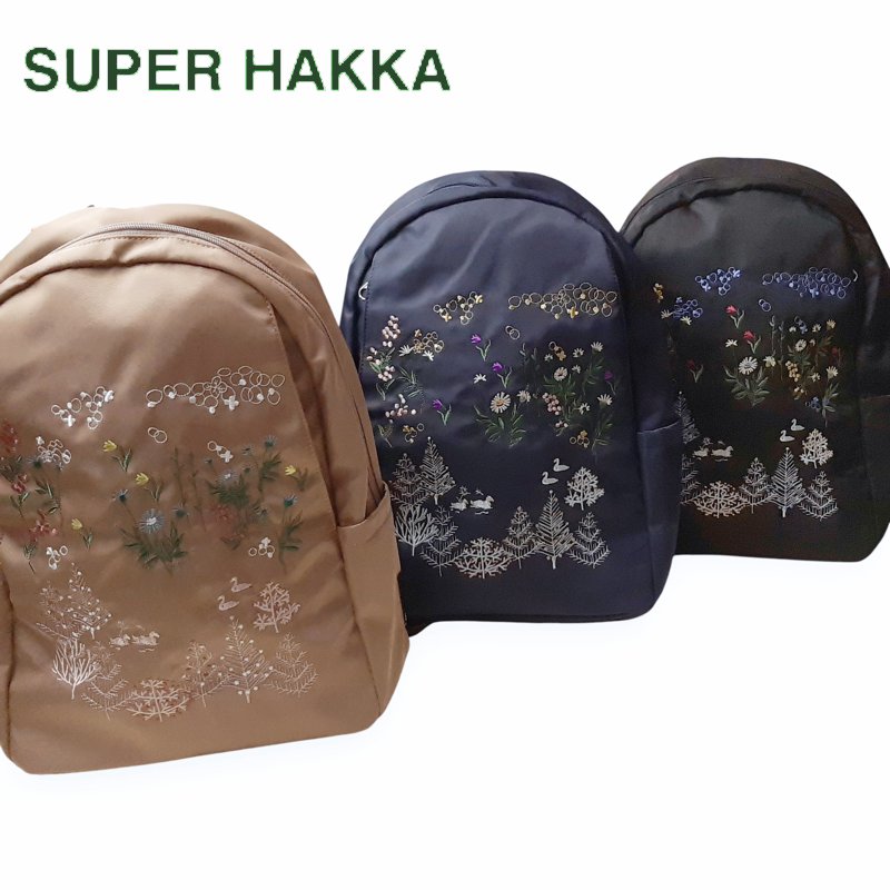 SUPER HAKKA glanta「花舞う森辺刺繍ラウンドリュック」Fの画像