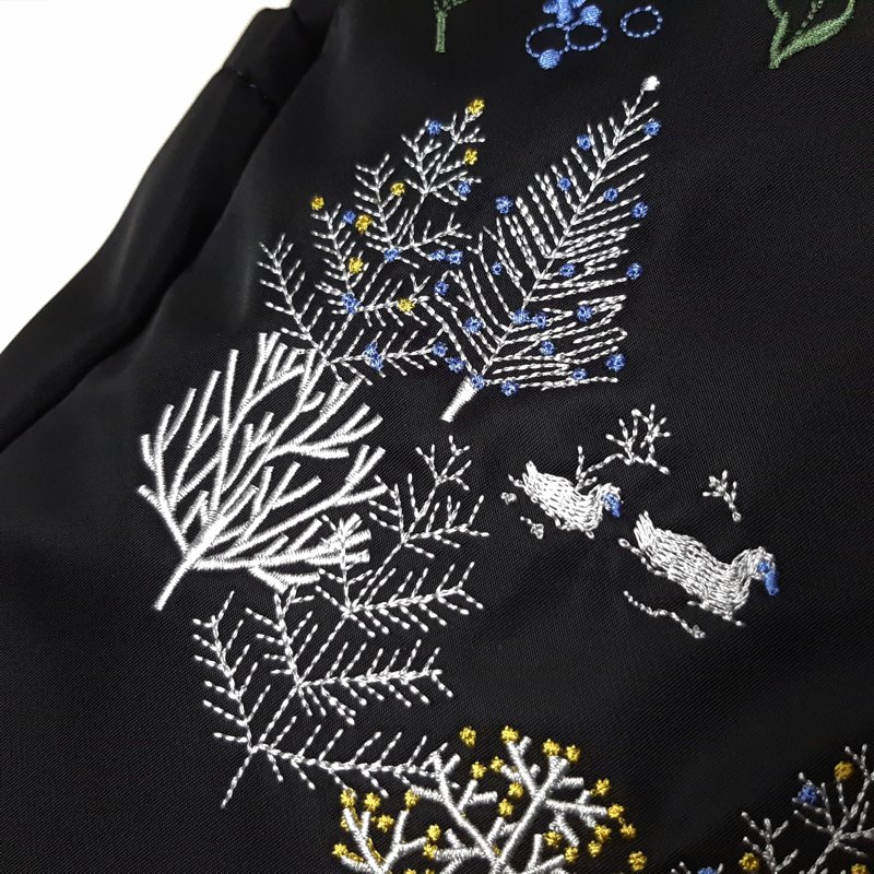 SUPER HAKKA glanta「花舞う森辺刺繍ラウンドリュック」Fの画像