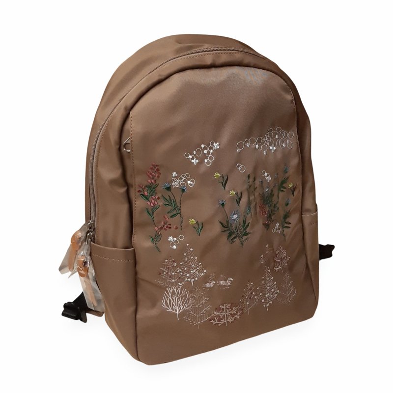 SUPER HAKKA glanta「花舞う森辺刺繍ラウンドリュック」Fの画像