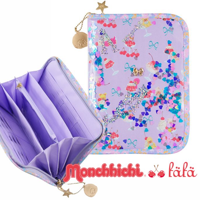 fafa「【モンチッチコラボ】MICHALINAマルチケース(ジャバラタイプ)」（Ｌサイズ）メール便送料無料の画像