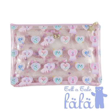 fafa「LACEY-MAE PVCハート型窓付き ポーチ」（F）メール便送料198円対応可の画像