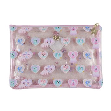 fafa「LACEY-MAE PVCハート型窓付き ポーチ」（F）メール便送料198円対応可の画像