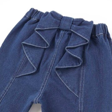 SLAP SLIP(スラップスリップ) 「リボン刺繍＆バックリボンストレッチデニムパンツ」(100-130cm) 【メール便送料198円対応】の画像