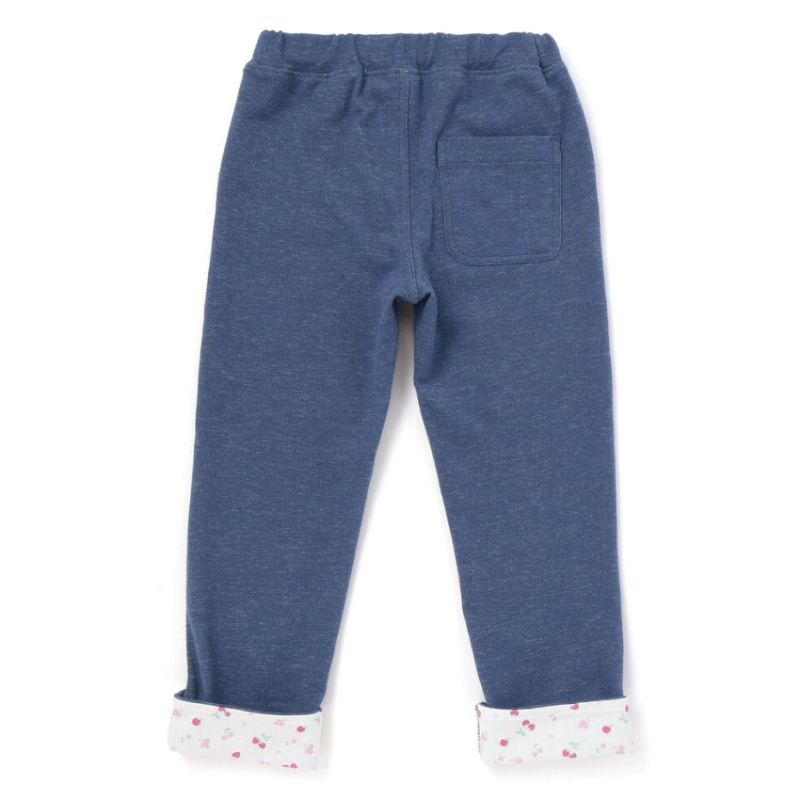 SLAP SLIP(スラップスリップ) 「裏柄折り返し裾ストレッチカットソーパンツ」(80-120cm) 【メール便送料198円対応】の画像