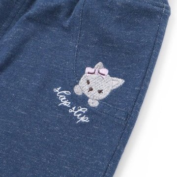 SLAP SLIP(スラップスリップ) 「裏柄折り返し裾ストレッチカットソーパンツ」(80-120cm) 【メール便送料198円対応】の画像