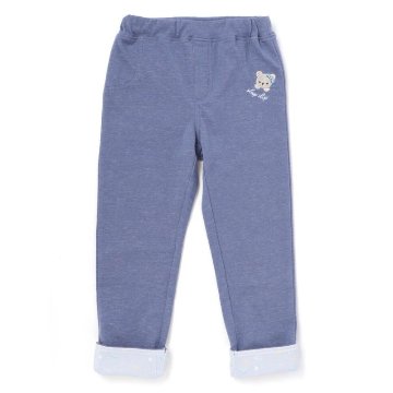 SLAP SLIP(スラップスリップ) 「裏柄折り返し裾ストレッチカットソーパンツ」(80-120cm) 【メール便送料198円対応】の画像