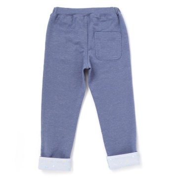 SLAP SLIP(スラップスリップ) 「裏柄折り返し裾ストレッチカットソーパンツ」(80-120cm) 【メール便送料198円対応】の画像