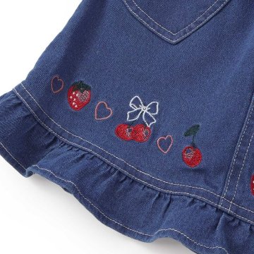 SLAP SLIP(スラップスリップ) 「ハートポケットストレッチデニムスカパン」(90-130cm) 【メール便送料198円対応】の画像