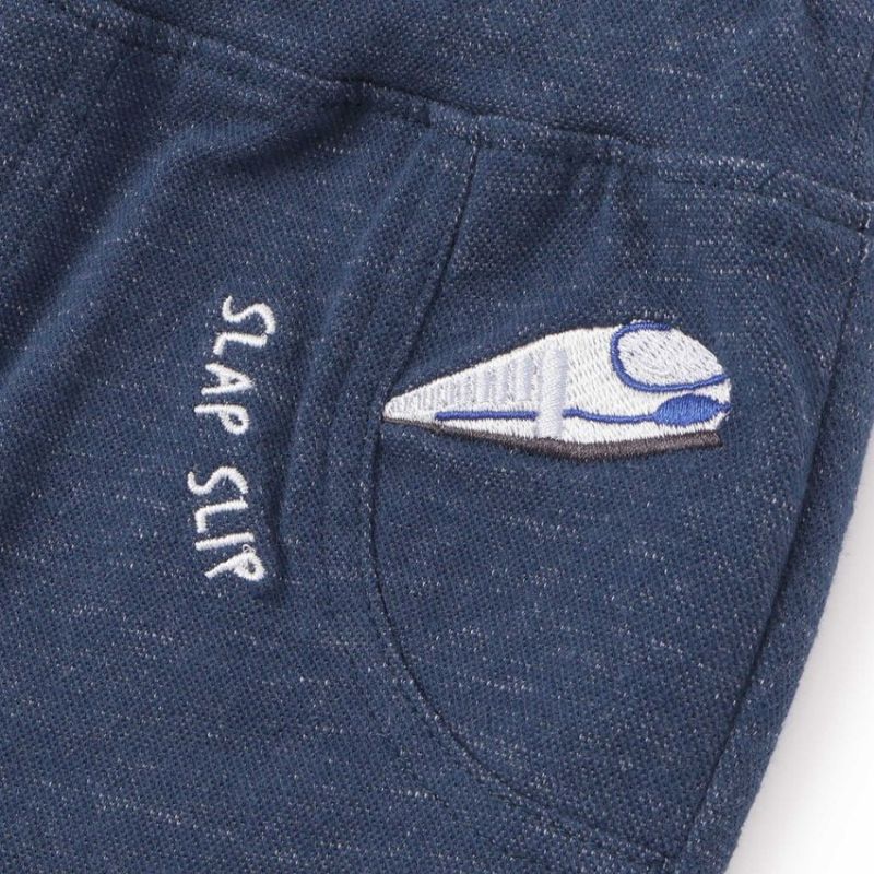 SLAP SLIP(スラップスリップ) 「裏柄折り返し裾ストレッチカットソーパンツ」(80-120cm) 【メール便送料198円対応】の画像
