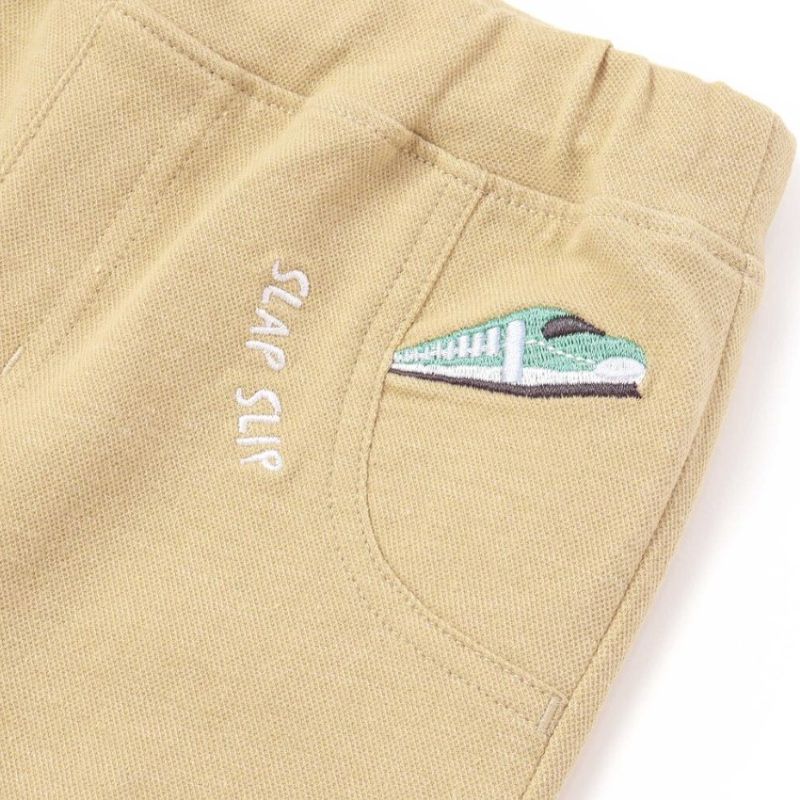 SLAP SLIP(スラップスリップ) 「裏柄折り返し裾ストレッチカットソーパンツ」(80-120cm) 【メール便送料198円対応】の画像