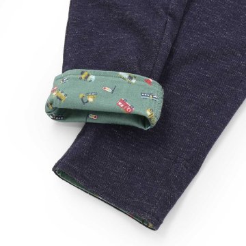 SLAP SLIP(スラップスリップ) 「裏柄折り返し裾ストレッチカットソーパンツ」(80-120cm) 【メール便送料198円対応】の画像