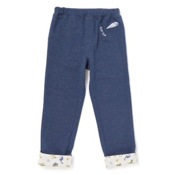 SLAP SLIP(スラップスリップ) 「裏柄折り返し裾ストレッチカットソーパンツ」(80-120cm) 【メール便送料198円対応】の画像