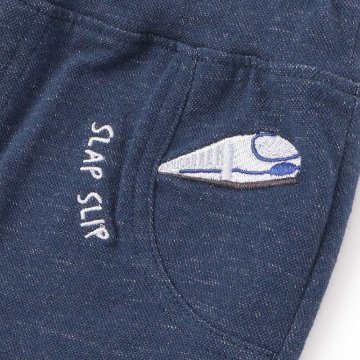SLAP SLIP(スラップスリップ) 「裏柄折り返し裾ストレッチカットソーパンツ」(80-120cm) 【メール便送料198円対応】の画像