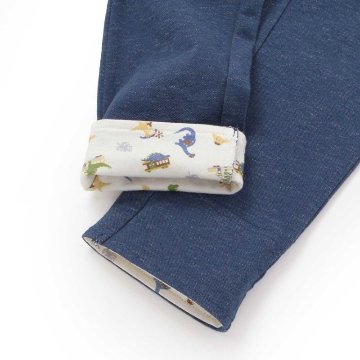 SLAP SLIP(スラップスリップ) 「裏柄折り返し裾ストレッチカットソーパンツ」(80-120cm) 【メール便送料198円対応】の画像