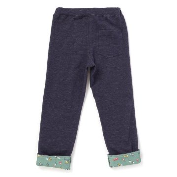 SLAP SLIP(スラップスリップ) 「裏柄折り返し裾ストレッチカットソーパンツ」(80-120cm) 【メール便送料198円対応】の画像