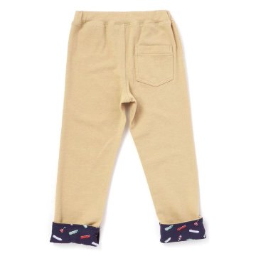 SLAP SLIP(スラップスリップ) 「裏柄折り返し裾ストレッチカットソーパンツ」(80-120cm) 【メール便送料198円対応】の画像