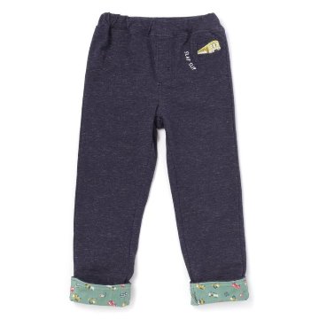 SLAP SLIP(スラップスリップ) 「裏柄折り返し裾ストレッチカットソーパンツ」(80-120cm) 【メール便送料198円対応】の画像
