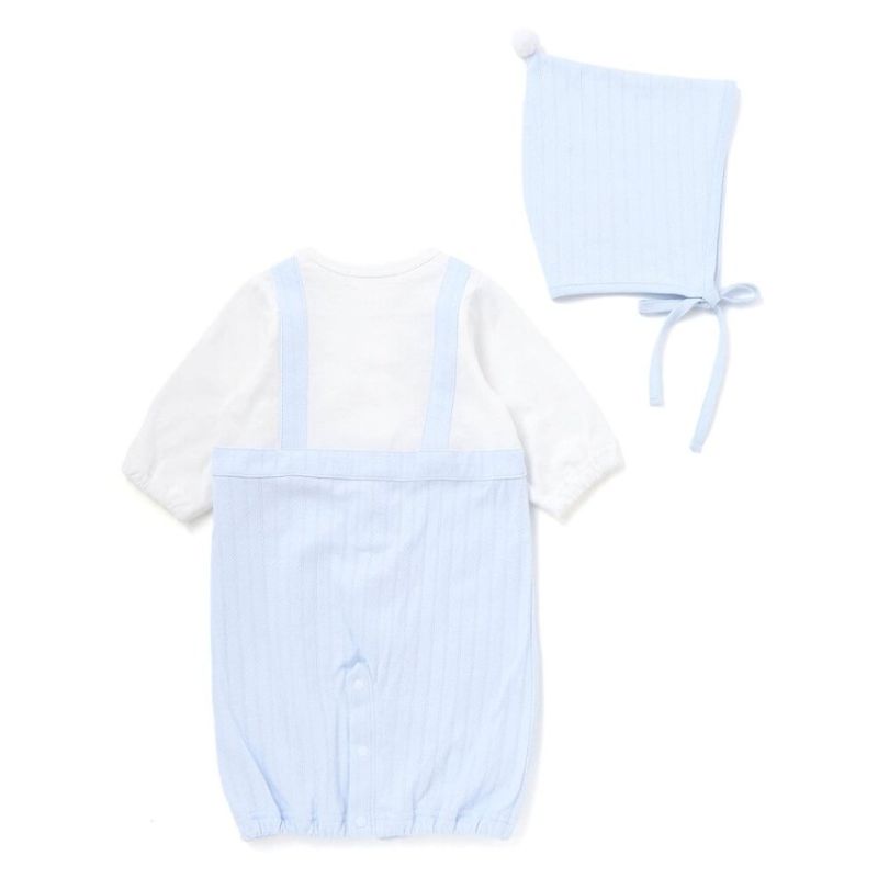 SLAP SLIP baby (スラップスリップ) 「 セットアップ風切り替え２WAYロンパース＋帽子セット」(50-70cm)  メール便対応可の画像