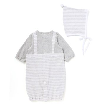 SLAP SLIP baby (スラップスリップ) 「 セットアップ風切り替え２WAYロンパース＋帽子セット」(50-70cm)  メール便対応可の画像
