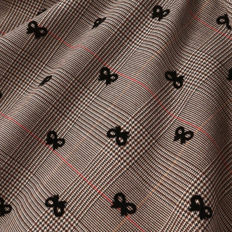 nexchic (ネクシック) 「チェック柄サイドレースアップギャザースカパン」(130-150cm) の画像