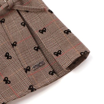 nexchic (ネクシック) 「チェック柄サイドレースアップギャザースカパン」(130-150cm) の画像