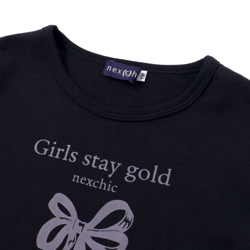 nexchic (ネクシック) 「チェック柄ビスチェ＋Tシャツセット」(110-150cm) の画像