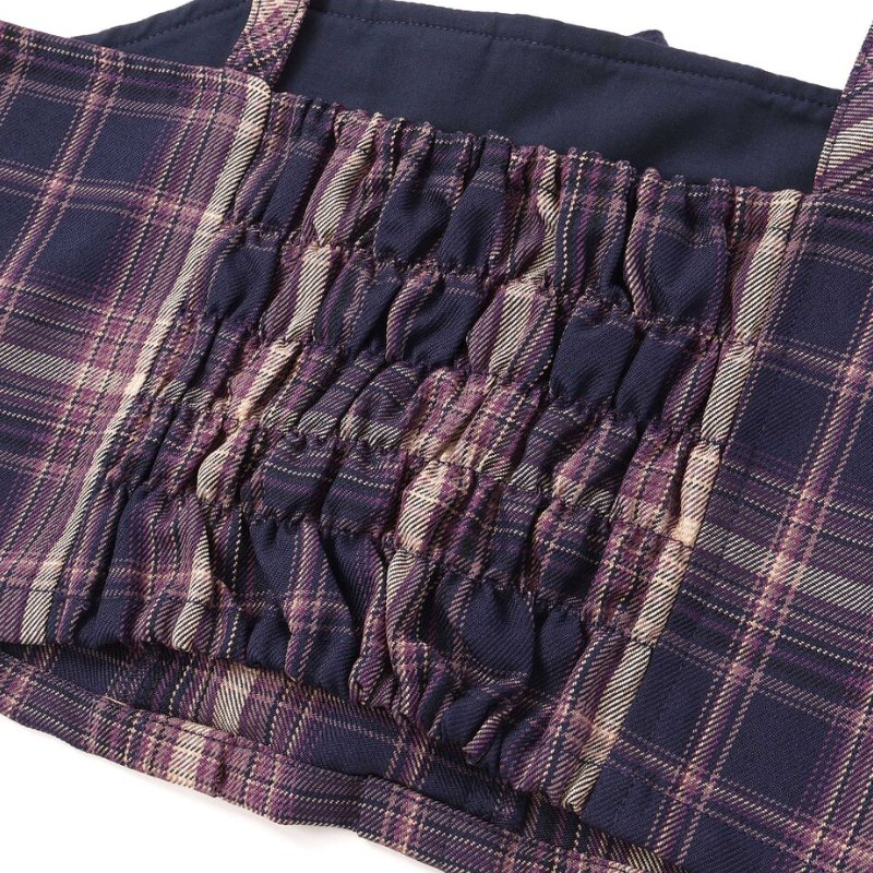 nexchic (ネクシック) 「チェック柄ビスチェ＋Tシャツセット」(110-150cm) の画像