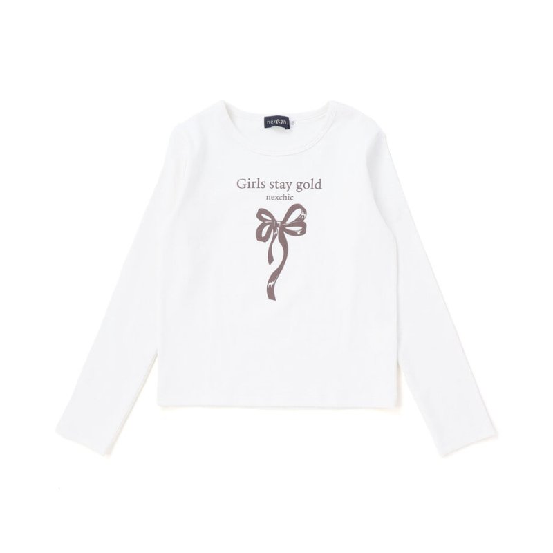 nexchic (ネクシック) 「チェック柄ビスチェ＋Tシャツセット」(110-150cm) の画像