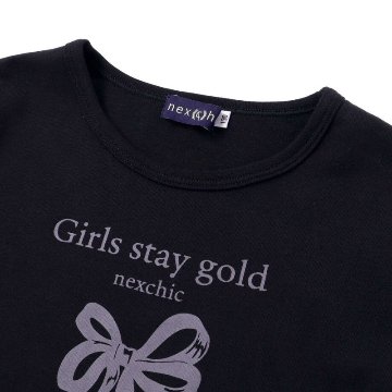 nexchic (ネクシック) 「チェック柄ビスチェ＋Tシャツセット」(110-150cm) の画像