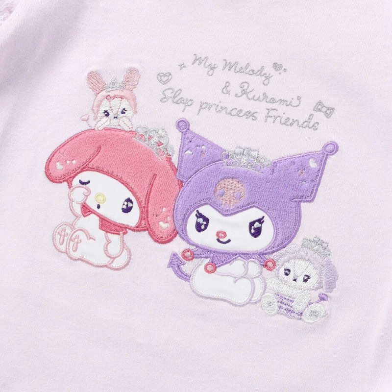 SLAP SLIP【サンリオコラボ】「パッチ刺繍肩フリル長袖Tシャツ」(80~130cm)　【メール便送料198円対応】の画像