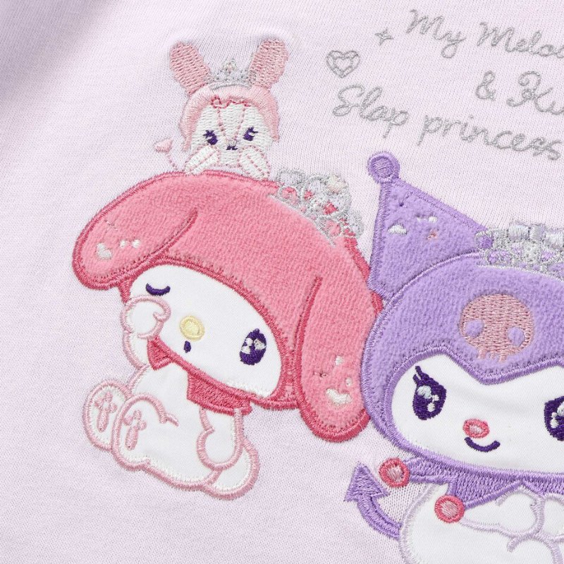 SLAP SLIP【サンリオコラボ】「パッチ刺繍肩フリル長袖Tシャツ」(80~130cm)　【メール便送料198円対応】の画像