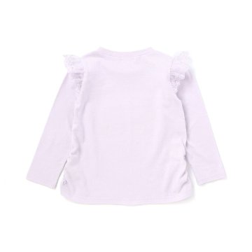 SLAP SLIP【サンリオコラボ】「パッチ刺繍肩フリル長袖Tシャツ」(80~130cm)　【メール便送料198円対応】の画像