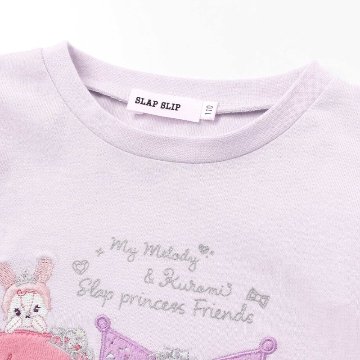 SLAP SLIP【サンリオコラボ】「パッチ刺繍肩フリル長袖Tシャツ」(80~130cm)　【メール便送料198円対応】の画像