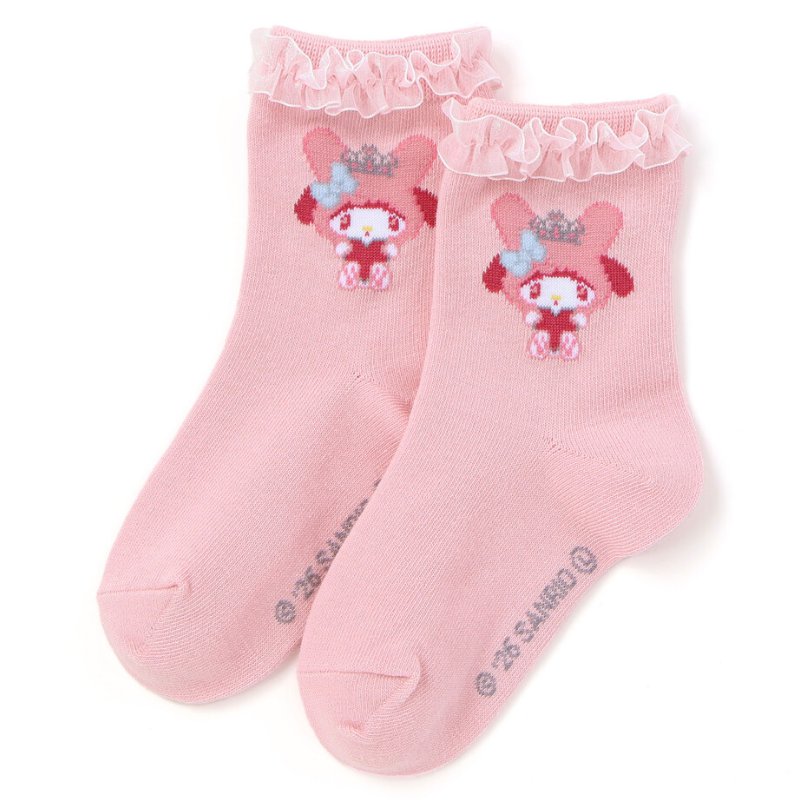 SLAP SLIP 【サンリオコラボ】「チュールフリルソックス」 (13-21cm) メール便対応可の画像