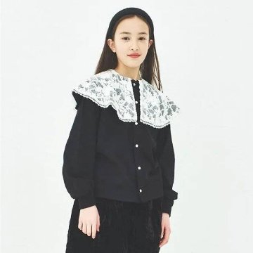 maarook「ビンテージライクレース衿カットソーカーディガン」(90-150cm) の画像
